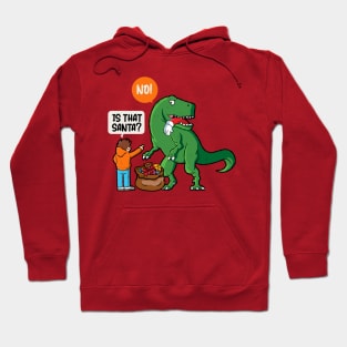 Funny Christmas Trex eating Santa Hoodie